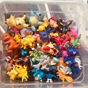 Mini Pokemon Action Figures - Red, Blue, Yellow Collection 130 figures